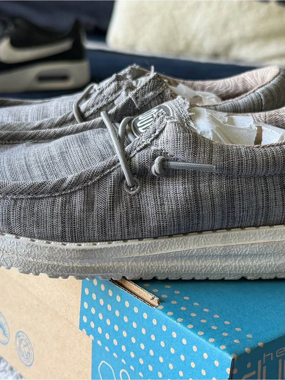 Hey Dude kids Taupe/Gray Lightweight Slip-On Shoes